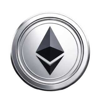 Composant graphique en suspension représentant la cryptomonnaie Ethereum ETH